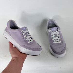 Kizik Prague Athletic Sneakers Women's 7 Purpel Canvas Lace-Up Low Top Shoes